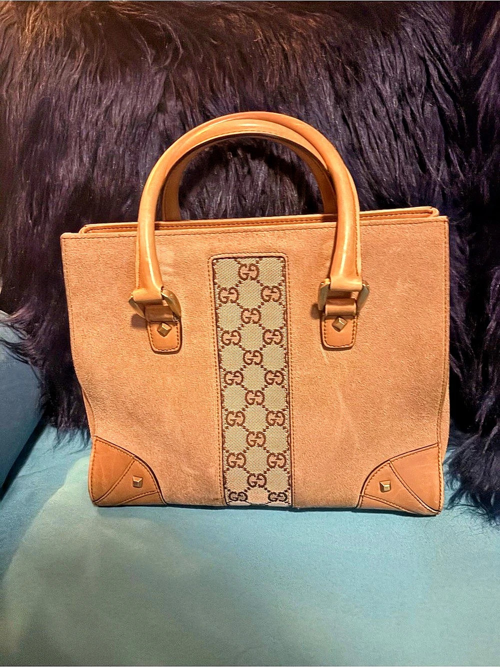 Gucci Brown Suede Tote